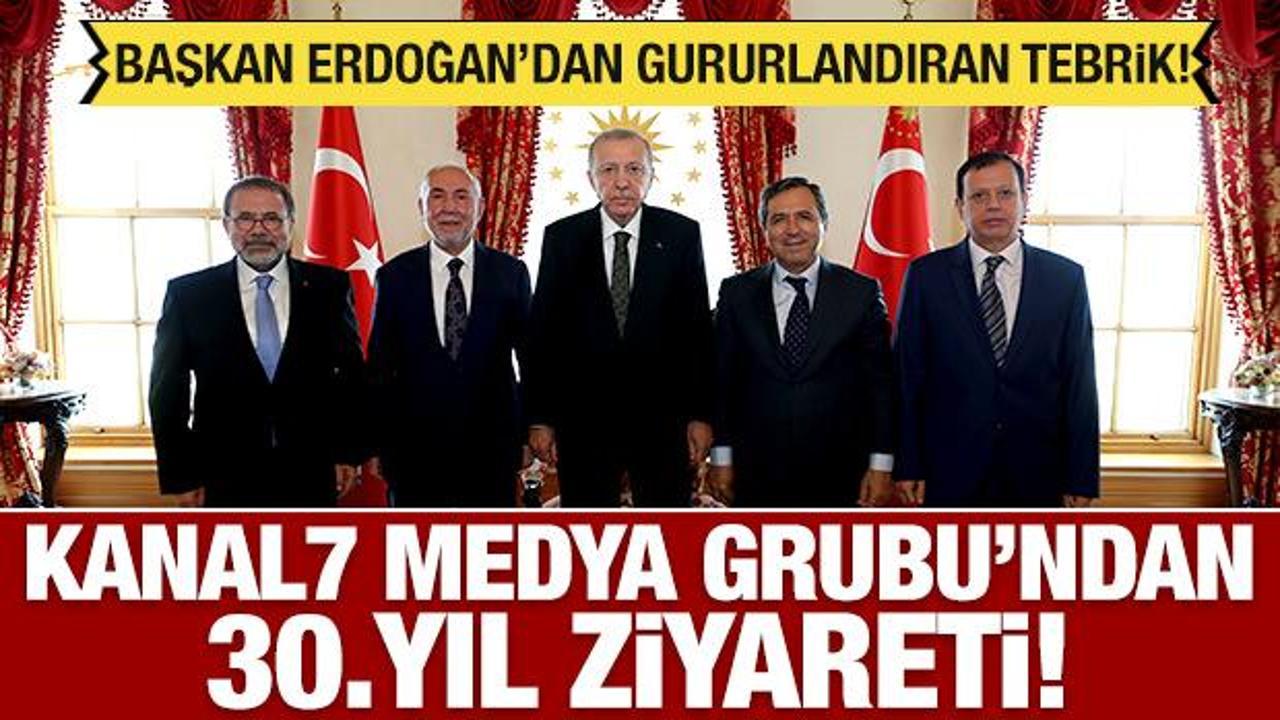 Kanal7 Medya Grubu Yönetiminden, Cumhurbaşkanı Erdoğan’a 30. yıl ziyareti!
